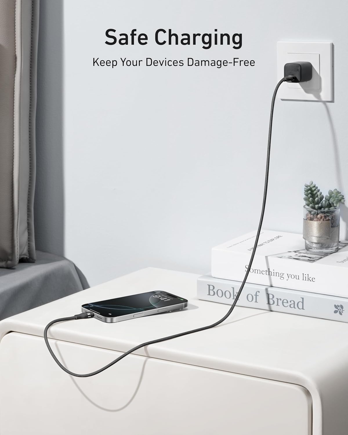 Anker USB-C to USB-C Cable (3 ft / 6 ft, 240W, Upcycled-Braided) - The Coin Has A Say