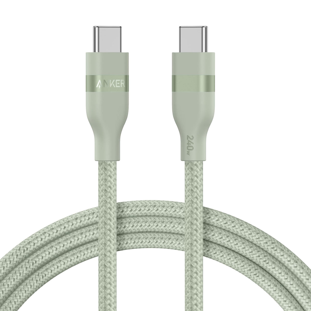Anker USB-C to USB-C Cable (3 ft / 6 ft, 240W, Upcycled-Braided) - The Coin Has A Say