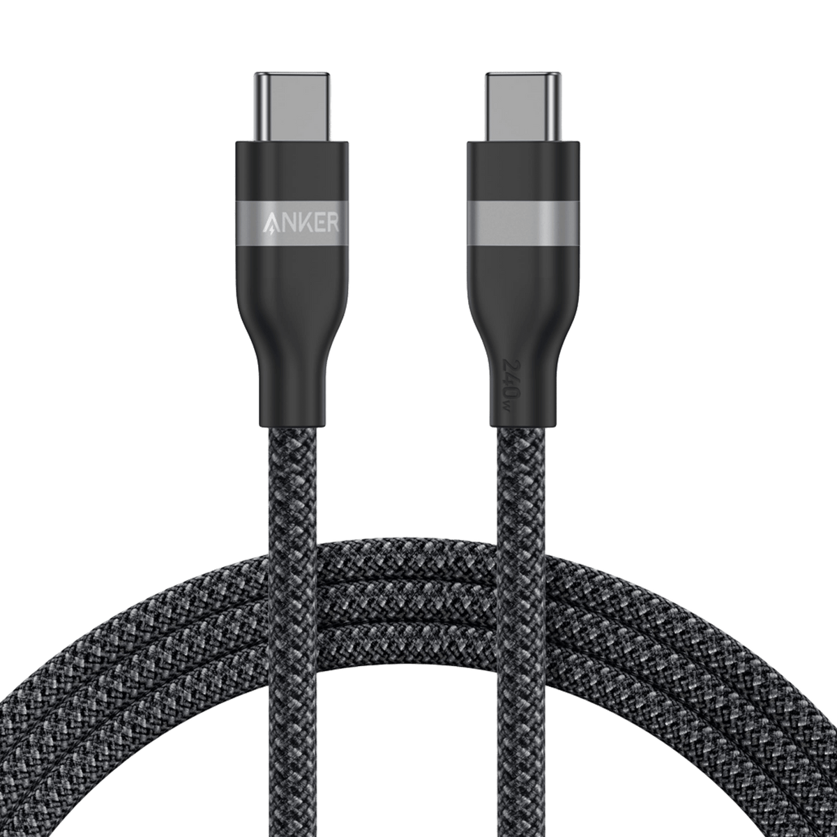 Anker USB-C to USB-C Cable (3 ft / 6 ft, 240W, Upcycled-Braided) - The Coin Has A Say