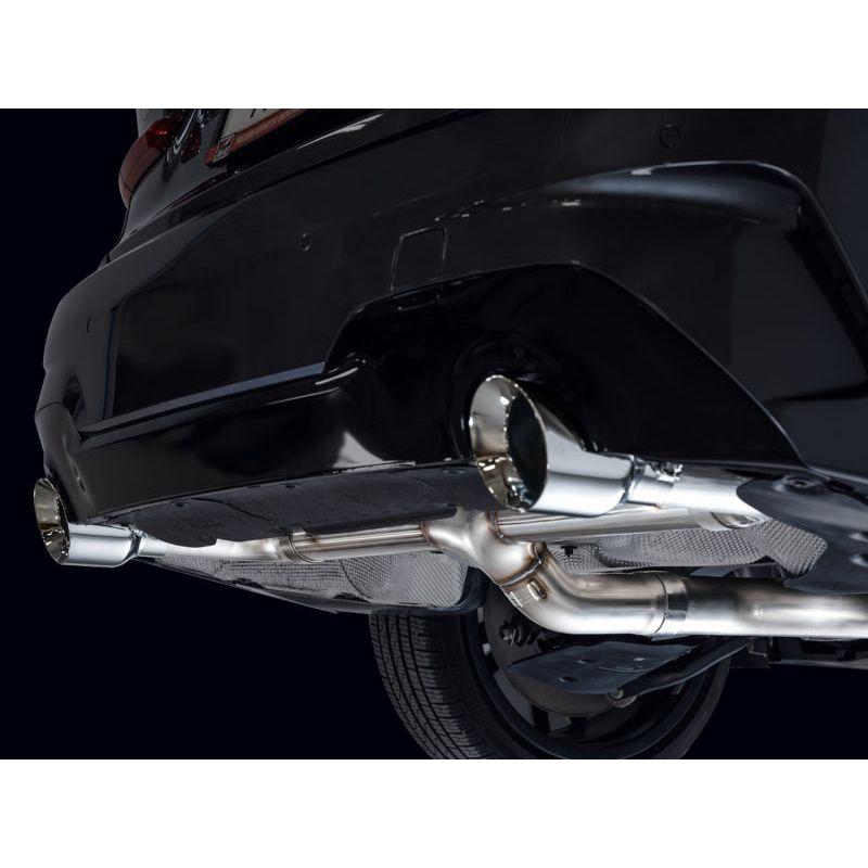 AWE 19-23 BMW 330i / 21-23 BMW 430i Base G2X Track Edition Axle Back Exhaust - Chrome Silver - The Coin Has A Say