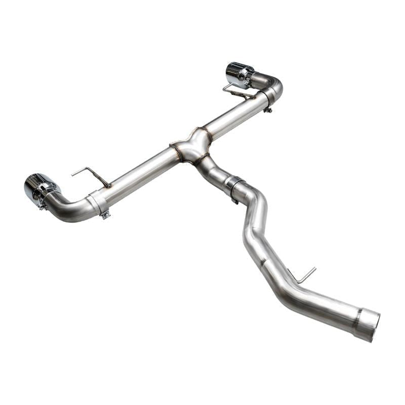 AWE 19-23 BMW 330i / 21-23 BMW 430i Base G2X Track Edition Axle Back Exhaust - Chrome Silver - The Coin Has A Say
