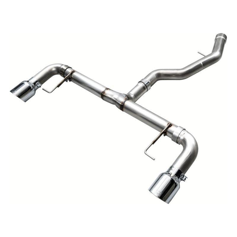 AWE 19-23 BMW 330i / 21-23 BMW 430i Base G2X Track Edition Axle Back Exhaust - Chrome Silver - The Coin Has A Say