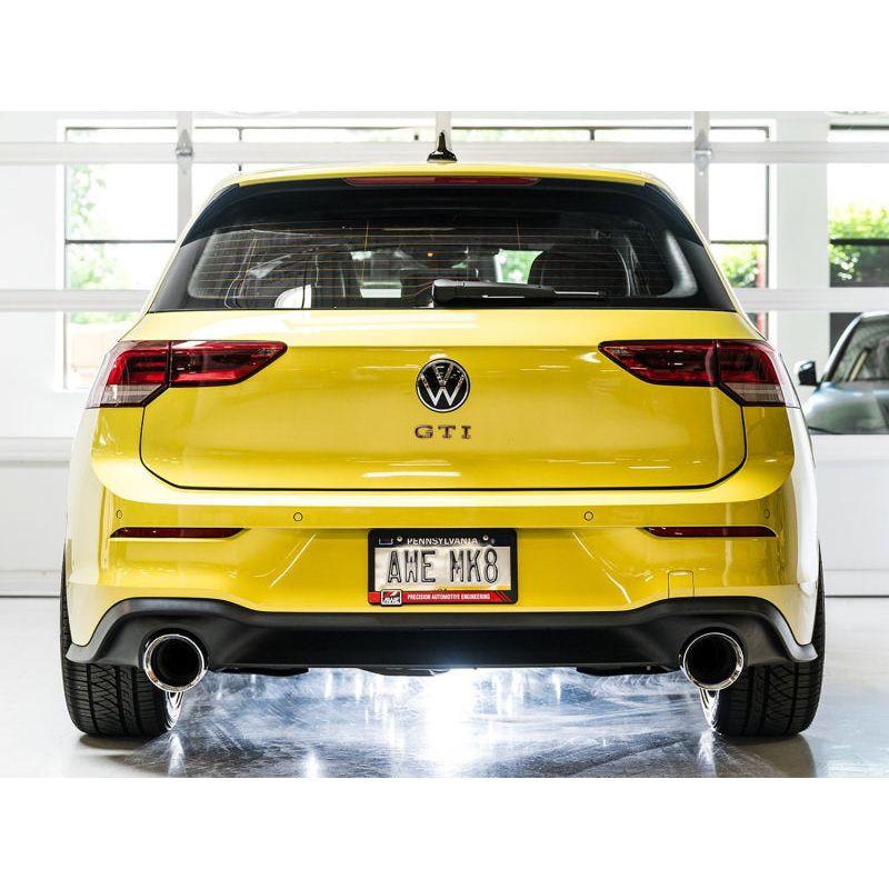 AWE 2022 VW GTI MK8 Touring Edition Exhaust - Chrome Silver Tips - The Coin Has A Say