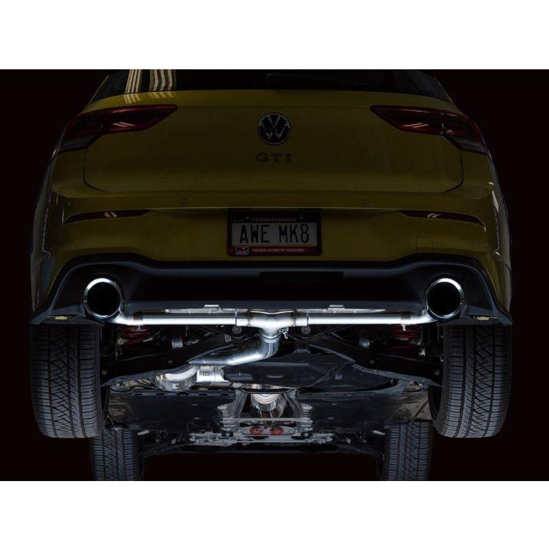 AWE 2022 VW GTI MK8 Touring Edition Exhaust - Chrome Silver Tips - The Coin Has A Say