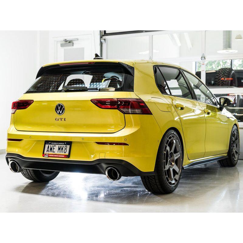 AWE 2022 VW GTI MK8 Touring Edition Exhaust - Chrome Silver Tips - The Coin Has A Say