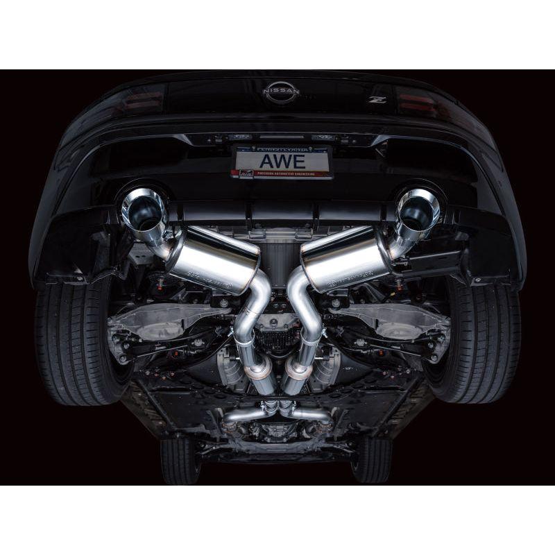 AWE 2023 Nissan Z RZ34 RWD Touring Edition Catback Exhaust System w/ Chrome Silver Tips - The Coin Has A Say