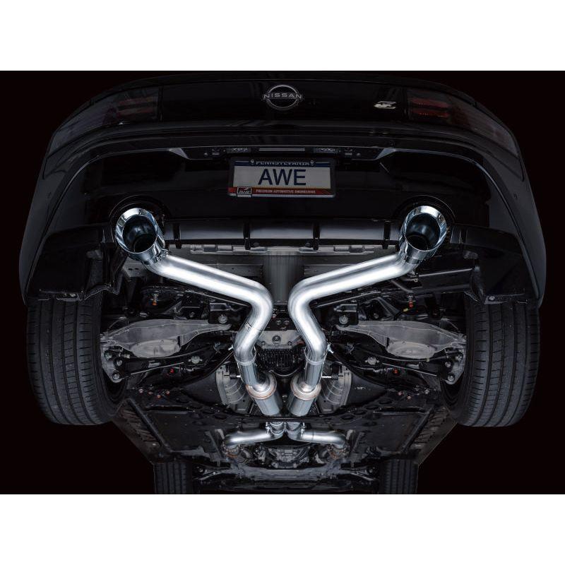 AWE 2023 Nissan Z RZ34 RWD Track Edition Catback Exhaust System w/ Chrome Silver Tips - The Coin Has A Say