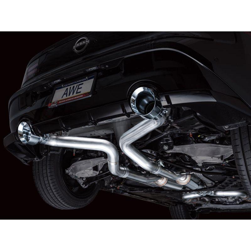 AWE 2023 Nissan Z RZ34 RWD Track Edition Catback Exhaust System w/ Chrome Silver Tips - The Coin Has A Say