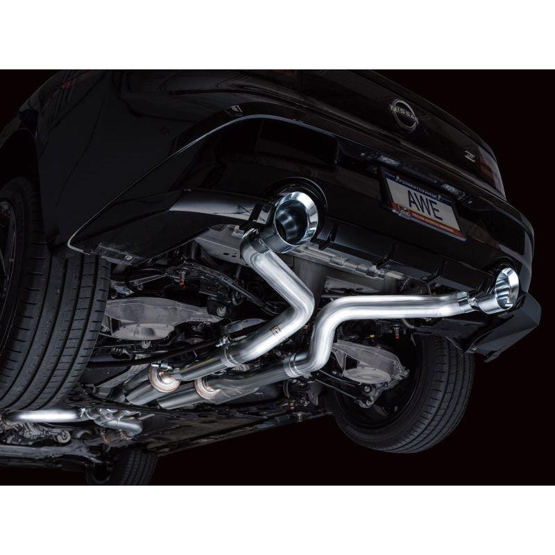AWE 2023 Nissan Z RZ34 RWD Track Edition Catback Exhaust System w/ Chrome Silver Tips - The Coin Has A Say