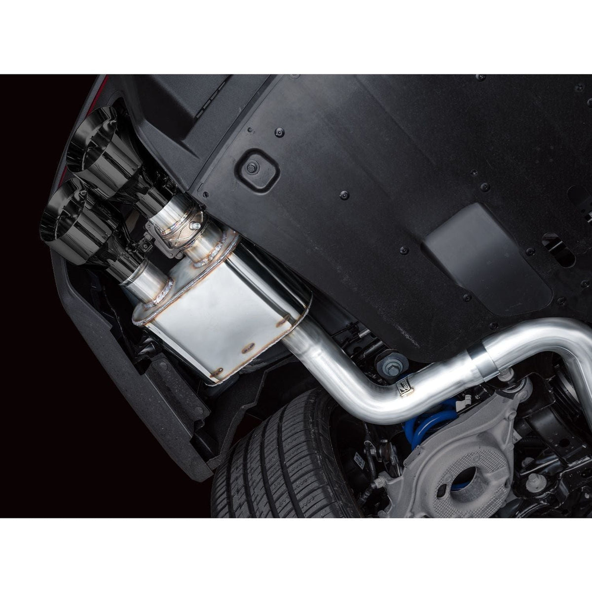AWE 2024 Ford Mustang Dark Horse S650 RWD SwitchPath Catback Exhaust w/ Quad Diamond Black Tips - The Coin Has A Say