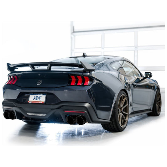 AWE 2024 Ford Mustang Dark Horse S650 RWD SwitchPath Catback Exhaust w/ Quad Diamond Black Tips - The Coin Has A Say