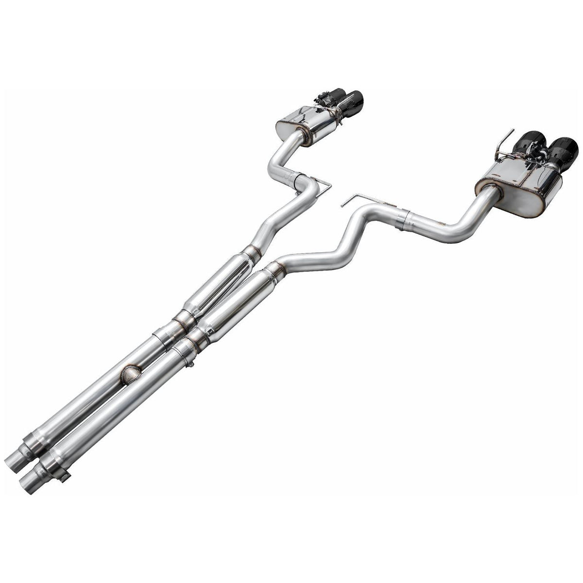 AWE 2024 Ford Mustang GT Fastback S650 RWD SwitchPath Catback Exhaust w/ Quad Diamond Black Tips - The Coin Has A Say