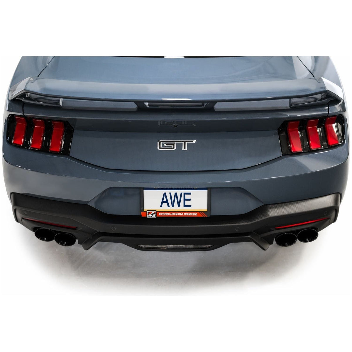 AWE 2024 Ford Mustang GT Fastback S650 RWD SwitchPath Catback Exhaust w/ Quad Diamond Black Tips - The Coin Has A Say