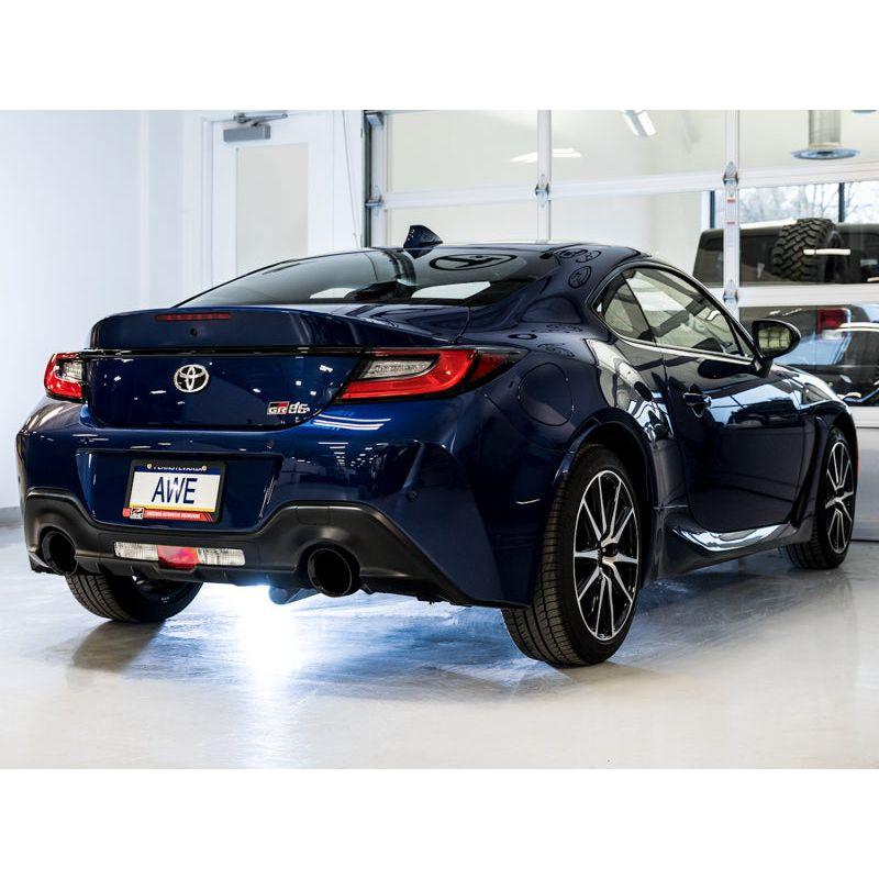 AWE Subaru BRZ/ Toyota GR86/ Toyota 86 Touring Edition Cat-Back Exhaust- Diamond Black Tips - The Coin Has A Say