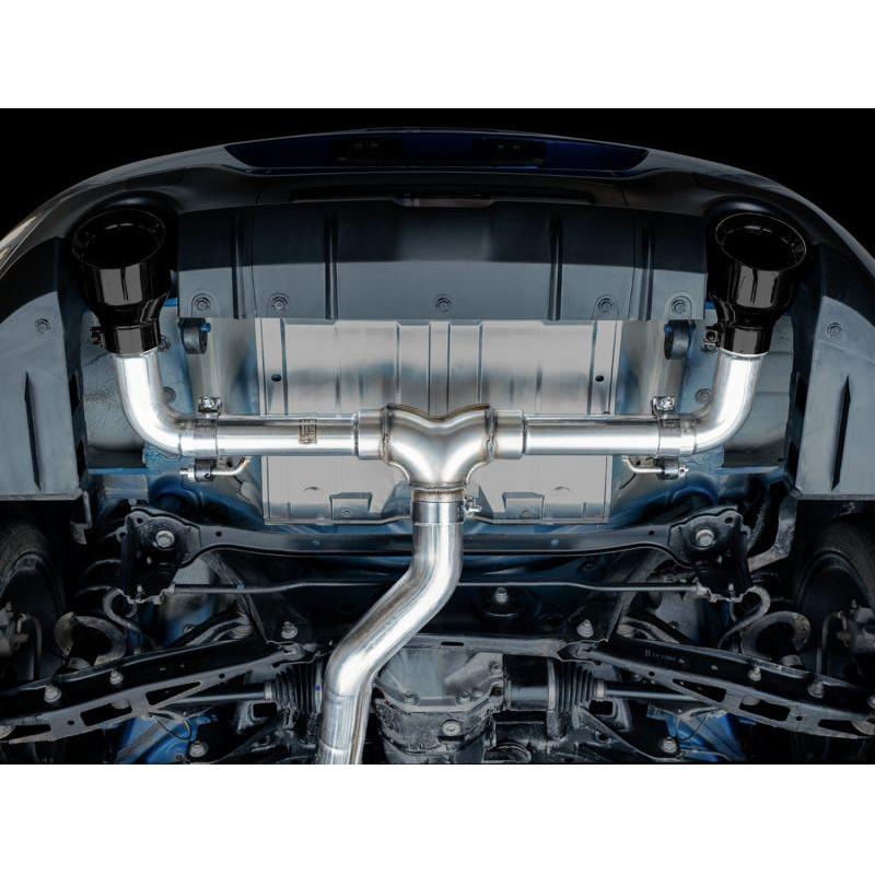 AWE Subaru BRZ / Toyota GR86 / Toyota 86 Track Edition Cat-Back Exhaust- Diamond Black Tips - The Coin Has A Say