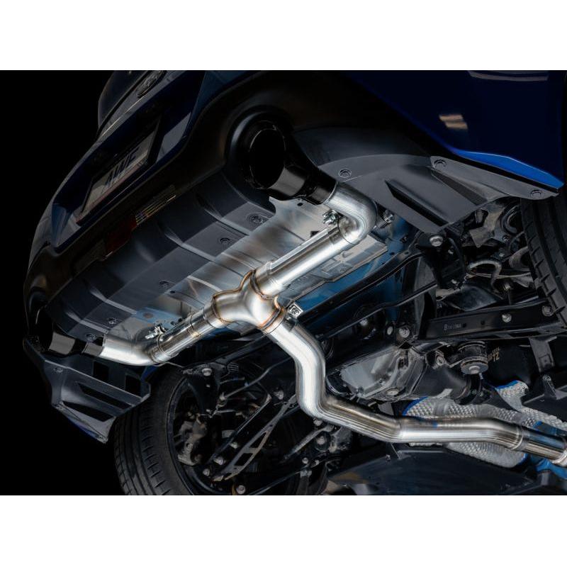 AWE Subaru BRZ / Toyota GR86 / Toyota 86 Track Edition Cat-Back Exhaust- Diamond Black Tips - The Coin Has A Say