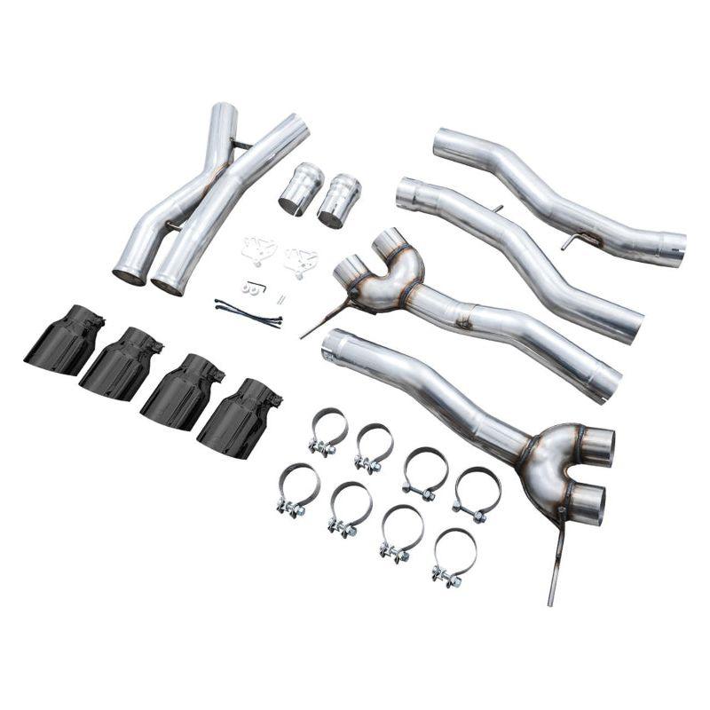 AWE Track Edition Catback Exhaust for BMW G8X M3/M4 - Diamond Black Tips - The Coin Has A Say