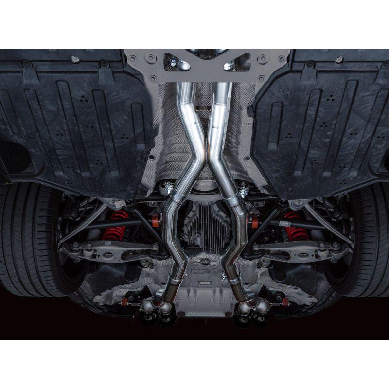 AWE Track Edition Catback Exhaust for BMW G8X M3/M4 - Diamond Black Tips - The Coin Has A Say