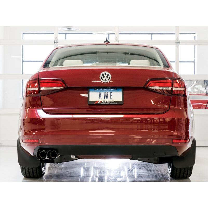 AWE Tuning 09-14 Volkswagen Jetta Mk6 1.4T Track Edition Exhaust - Diamond Black Tips - The Coin Has A Say