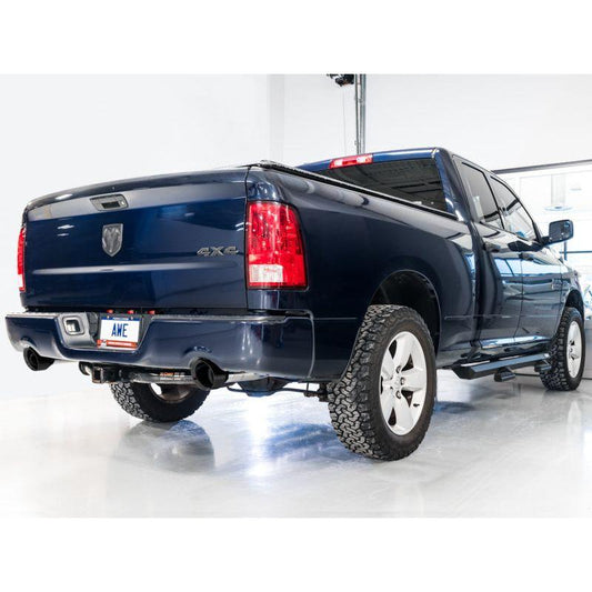 AWE Tuning 09-18 RAM 1500 5.7L (w/Cutouts) 0FG Dual Rear Exit Cat-Back Exhaust - Diamond Black Tips - The Coin Has A Say
