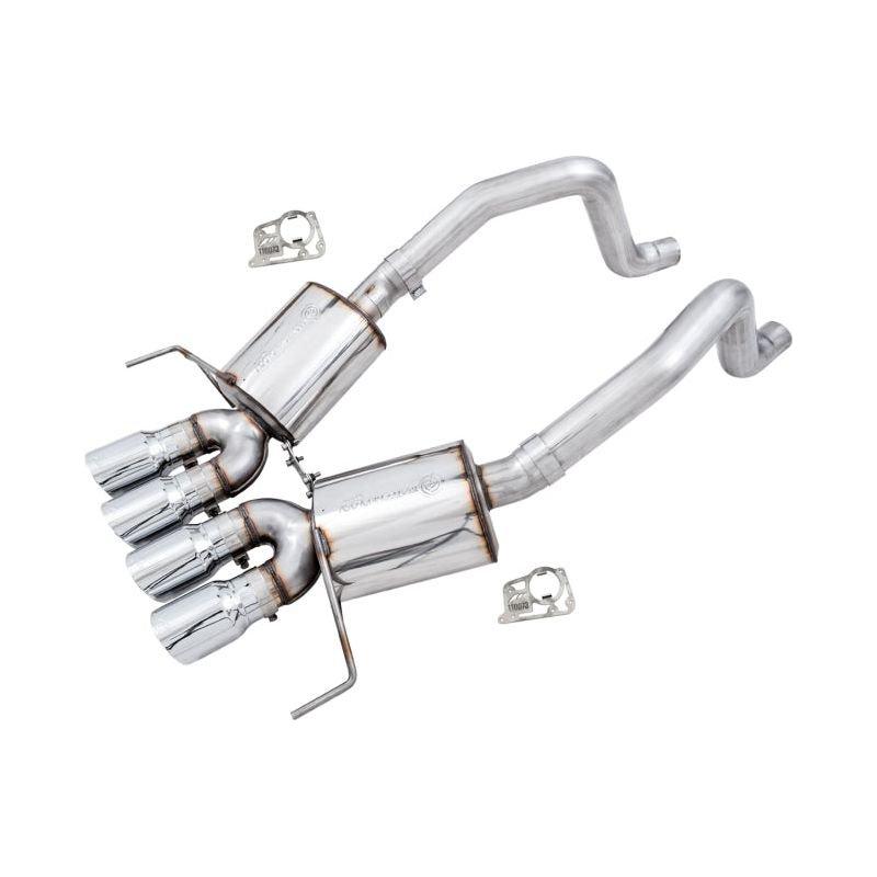 AWE Tuning 14-19 Chevy Corvette C7 Z06/ZR1 (w/o AFM) Touring Edition Axle-Back Exhaust w/Chrome Tips - The Coin Has A Say