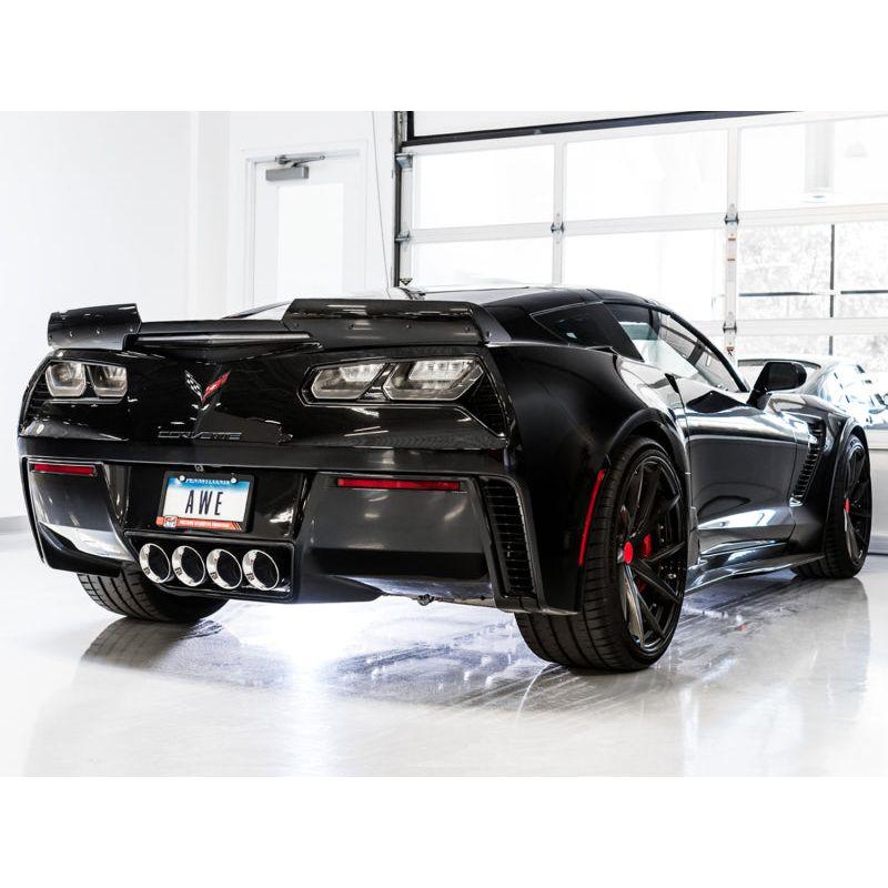 AWE Tuning 14-19 Chevy Corvette C7 Z06/ZR1 (w/o AFM) Touring Edition Axle-Back Exhaust w/Chrome Tips - The Coin Has A Say