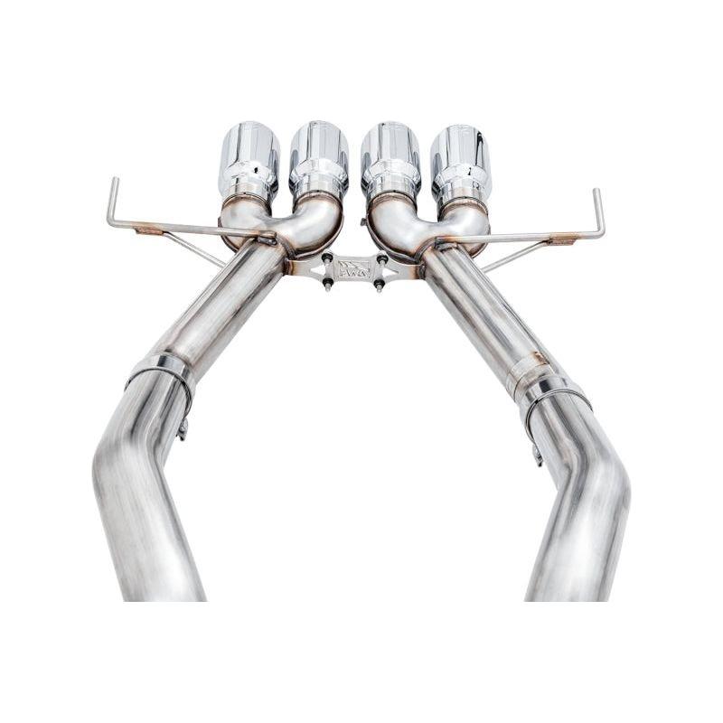 AWE Tuning 14-19 Chevy Corvette C7 Z06/ZR1 (w/o AFM) Track Edition Axle-Back Exhaust w/Chrome Tips - The Coin Has A Say