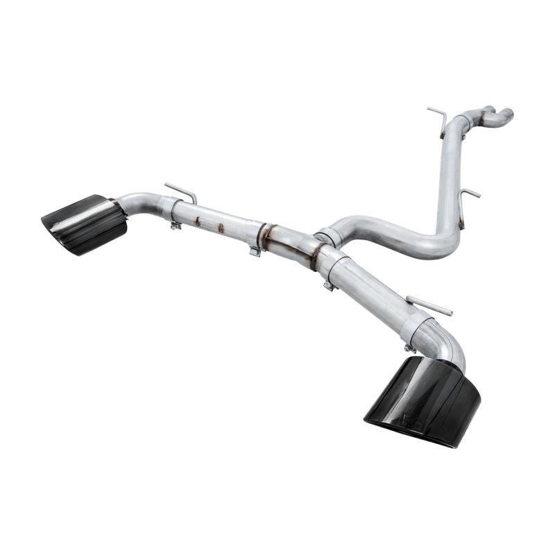 AWE Tuning 17-19 Audi RS3 8V Track Edition Exhaust - Diamond Black Tips RS-Style Tips - The Coin Has A Say