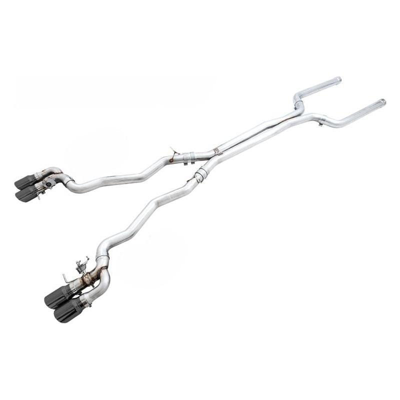 AWE Tuning 18-19 BMW F90 M5 SwitchPatch Cat-Back Exhaust- Black Diamond Tips - The Coin Has A Say