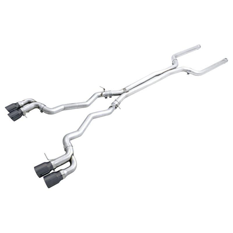 AWE Tuning 18-19 BMW M5 (F90) 4.4T AWD Cat-back Exhaust - Track Edition (Diamond Black Tips) - The Coin Has A Say