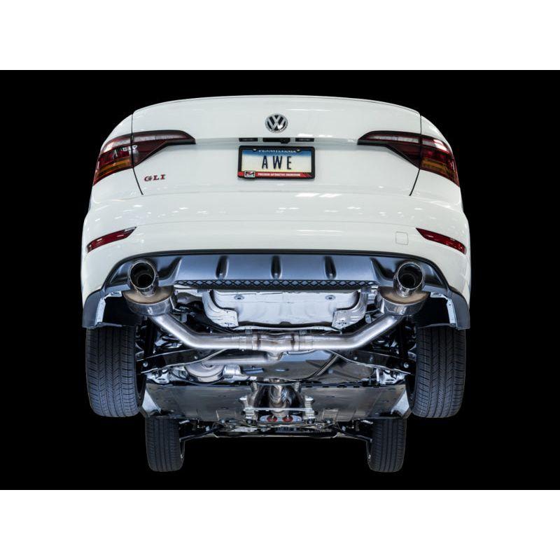 AWE Tuning 18-21 Volkswagen Jetta GLI Mk7 Touring Exhaust - Diamond Black Tips (Fits High-Flow DP) - The Coin Has A Say