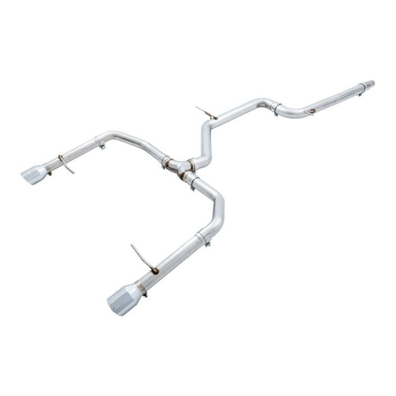 AWE Tuning 18-21 Volkswagen Jetta GLI Mk7 Track Edition Exhaust - Chrome Silver Tips (Fits OEM DP) - The Coin Has A Say