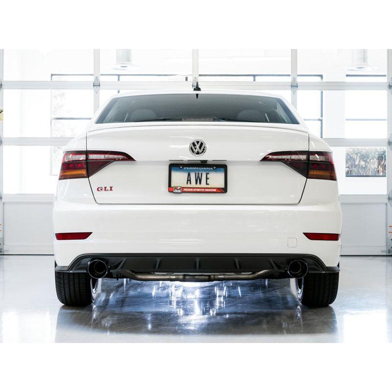 AWE Tuning 18-21 Volkswagen Jetta GLI Mk7 Track Edition Exhaust - Diamond Black Tips (Fits OEM DP) - The Coin Has A Say
