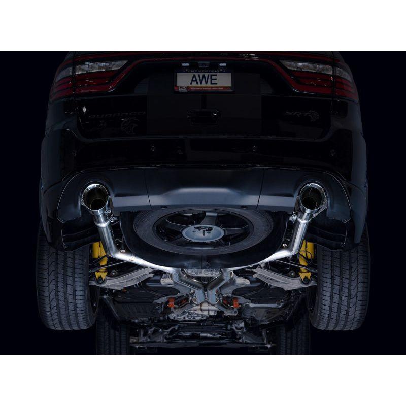 AWE Tuning 18-23 Dodge Durango SRT & Hellcat Track Edition Exhaust - Chrome Silver Tips - The Coin Has A Say