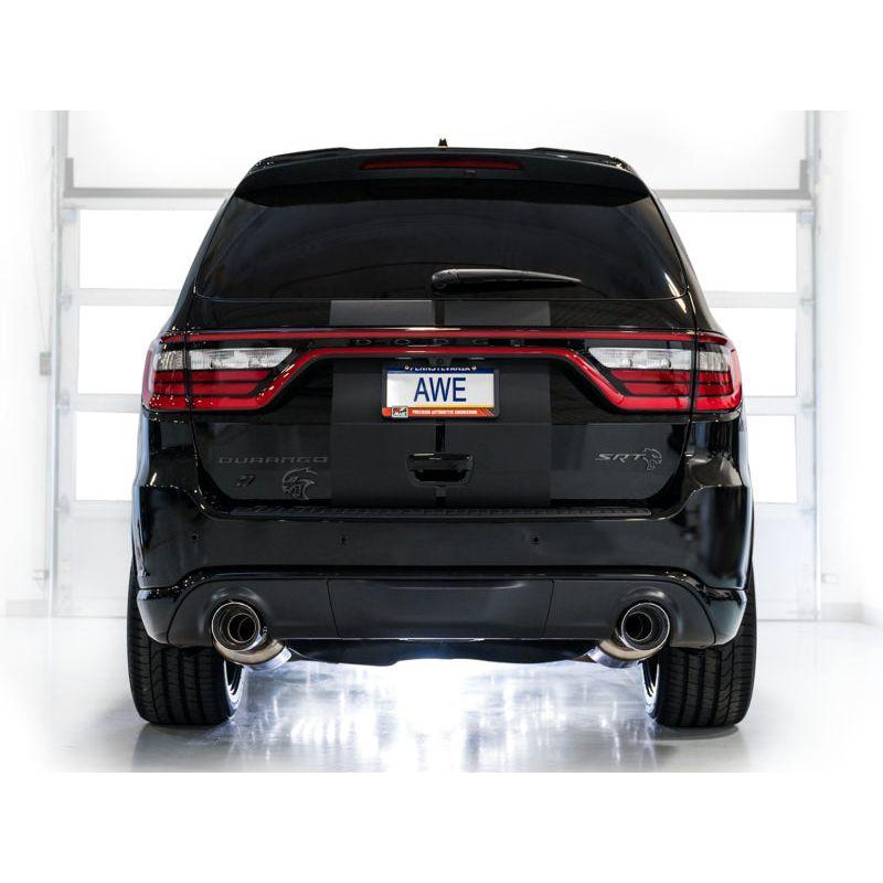 AWE Tuning 18-23 Dodge Durango SRT & Hellcat Track Edition Exhaust - Chrome Silver Tips - The Coin Has A Say