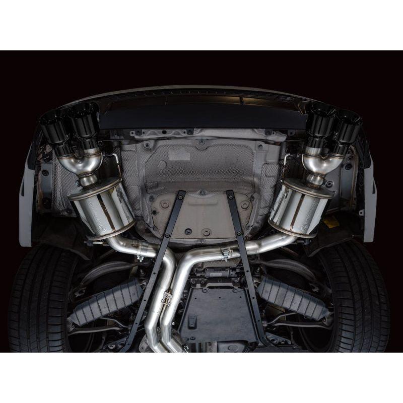 AWE Tuning 19-23 Audi C8 S6/S7 2.9T V6 AWD Touring Edition Exhaust - Diamond Black Tips - The Coin Has A Say