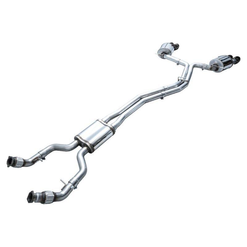 AWE Tuning 19-23 Audi C8 S6/S7 2.9T V6 AWD Touring Edition Exhaust - Diamond Black Tips - The Coin Has A Say