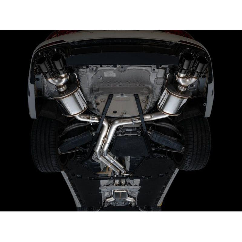 AWE Tuning 19-23 Audi C8 S6/S7 2.9T V6 AWD Touring Edition Exhaust - Diamond Black Tips - The Coin Has A Say