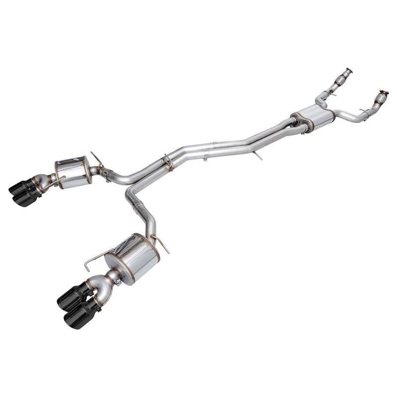 AWE Tuning 19-23 Audi C8 S6/S7 2.9T V6 AWD Touring Edition Exhaust - Diamond Black Tips - The Coin Has A Say