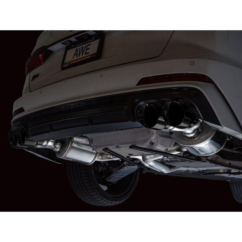 AWE Tuning 19-23 Audi C8 S6/S7 2.9T V6 AWD Touring Edition Exhaust - Diamond Black Tips - The Coin Has A Say