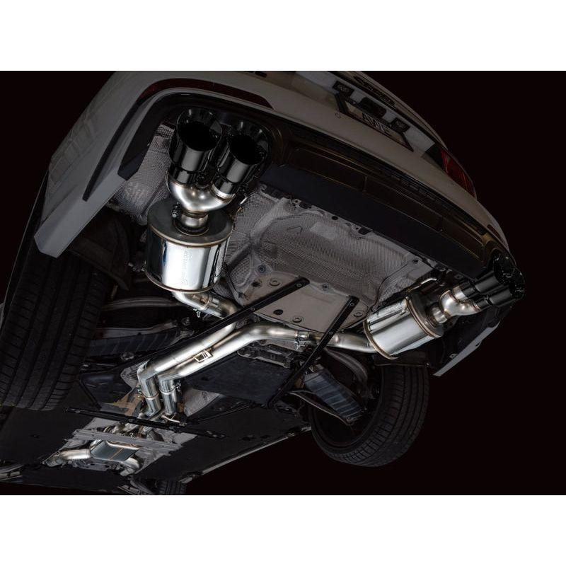 AWE Tuning 19-23 Audi C8 S6/S7 2.9T V6 AWD Touring Edition Exhaust - Diamond Black Tips - The Coin Has A Say