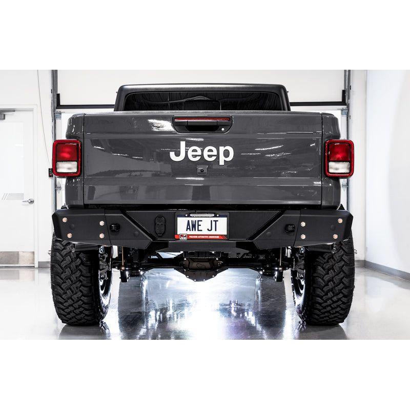 AWE Tuning 20-21 Jeep Gladiator JT 3.6L Tread Edition Cat-Back Dual Exhaust - Diamond Black Tip - The Coin Has A Say