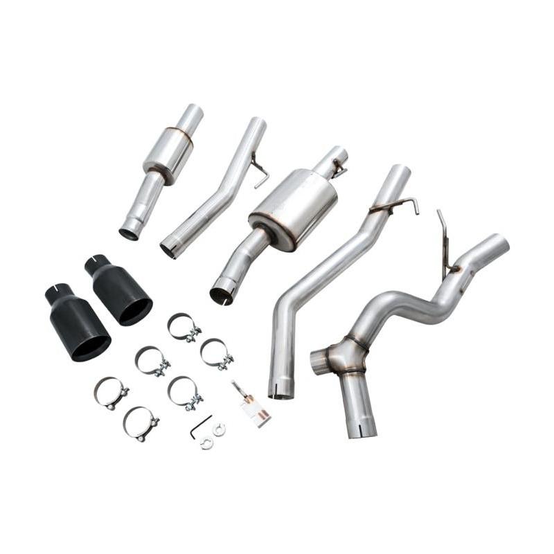 AWE Tuning 20-21 Jeep Gladiator JT 3.6L Tread Edition Cat-Back Dual Exhaust - Diamond Black Tip - The Coin Has A Say