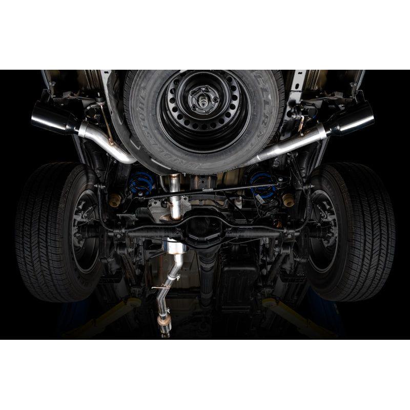 AWE Tuning 20-21 Jeep Gladiator JT 3.6L Tread Edition Cat-Back Dual Exhaust - Diamond Black Tip - The Coin Has A Say