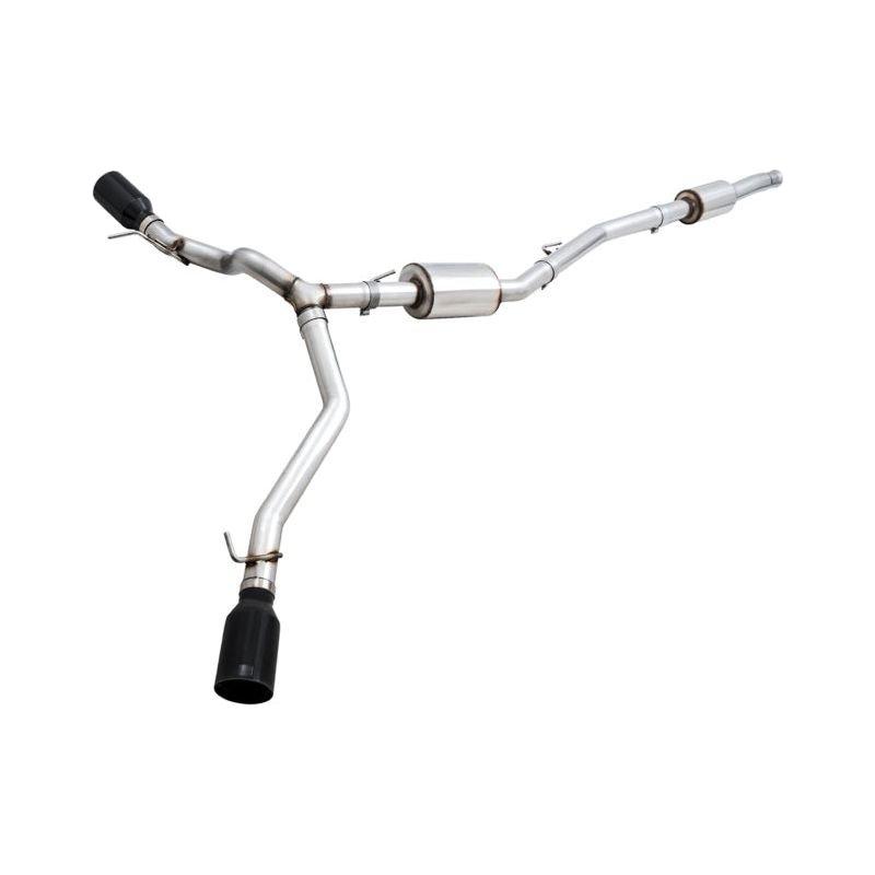 AWE Tuning 20-21 Jeep Gladiator JT 3.6L Tread Edition Cat-Back Dual Exhaust - Diamond Black Tip - The Coin Has A Say