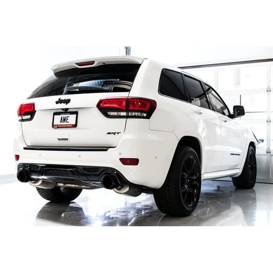 AWE Tuning 2014-2021 Jeep Grand Cherokee SRT Track Edition Exhaust - Diamond Black Tips - The Coin Has A Say