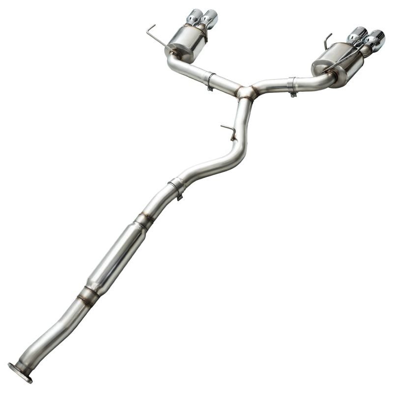 AWE Tuning 2015+ Subaru WRX VA Sedan Touring Edition Exhaust - Chrome Silver Tips (102mm) - The Coin Has A Say