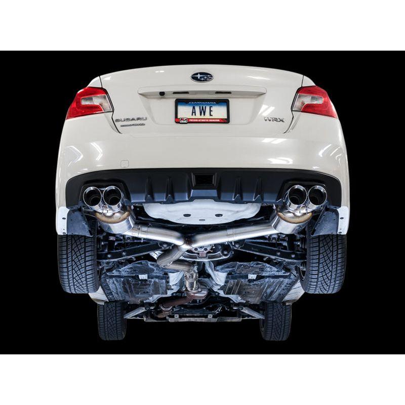 AWE Tuning 2015+ Subaru WRX VA Sedan Touring Edition Exhaust - Chrome Silver Tips (102mm) - The Coin Has A Say