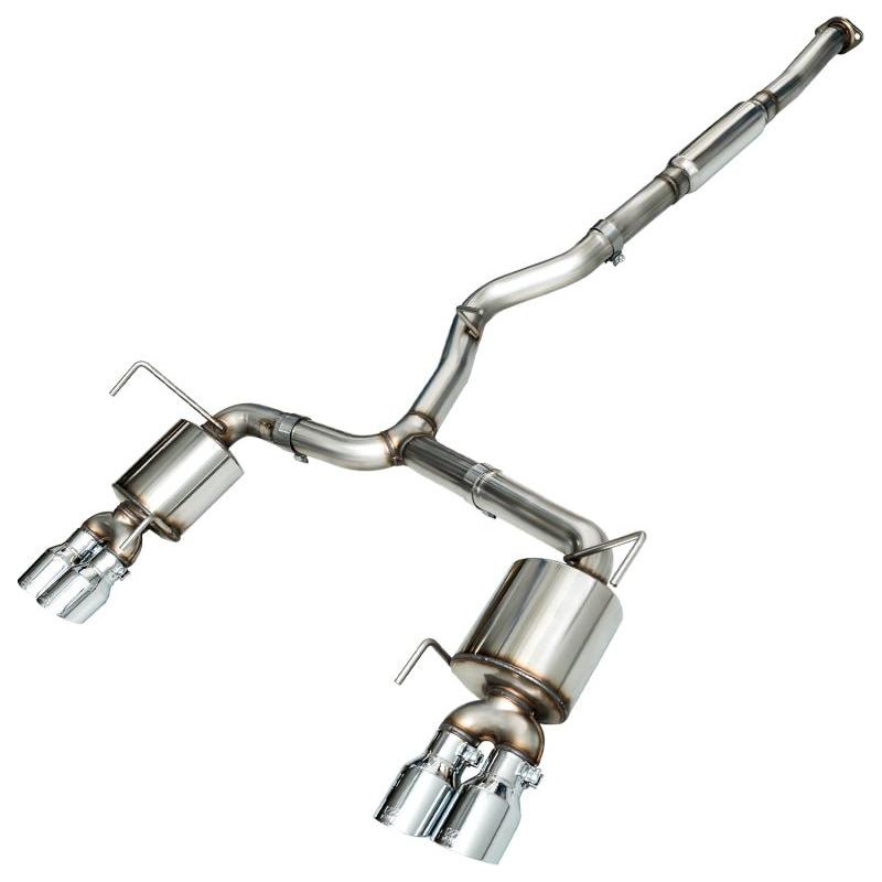 AWE Tuning 2015+ Subaru WRX VA Sedan Touring Edition Exhaust - Chrome Silver Tips (102mm) - The Coin Has A Say