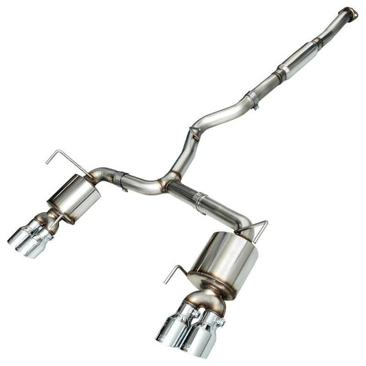 AWE Tuning 2015+ Subaru WRX VA Sedan Touring Edition Exhaust - Chrome Silver Tips (102mm) - The Coin Has A Say